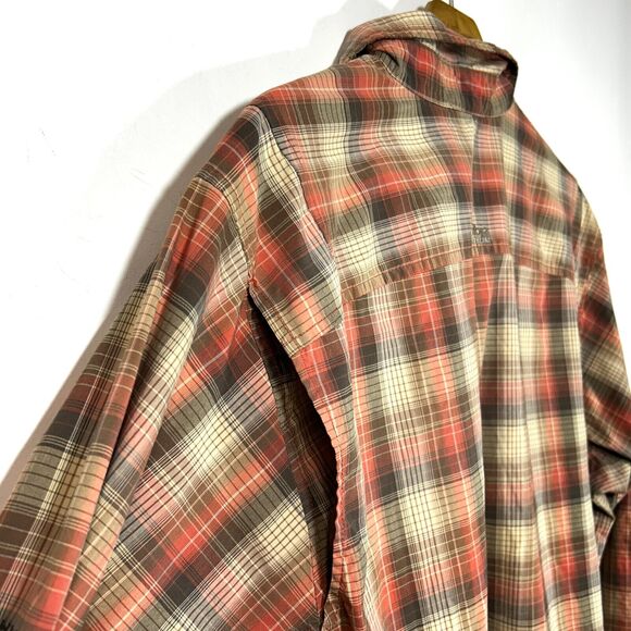 Columbia Titanium Mens L Shirt VENTED Long Sleeve Omni Shield Nylon Fish Orange - Picture 3 of 13